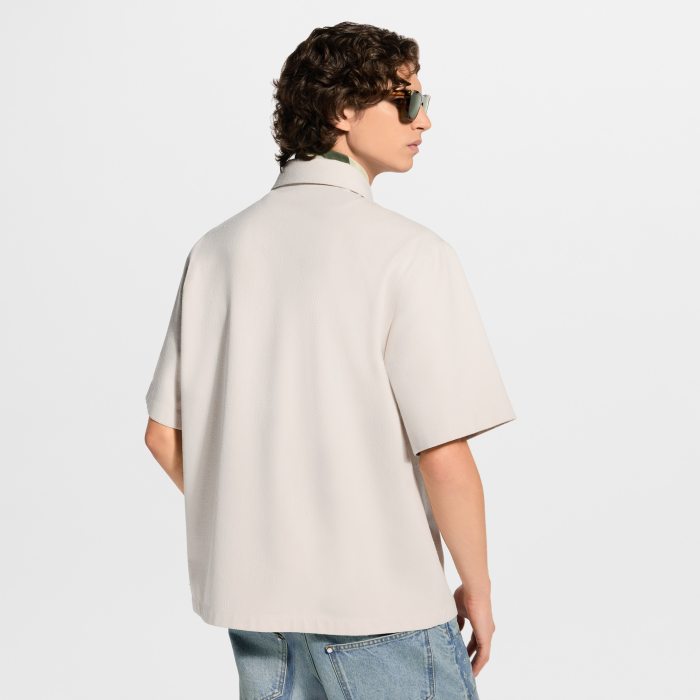 LOUIS VUITTON Short-Sleeved Silk-Cotton Shirt #384763