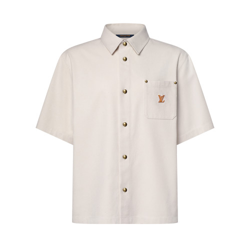LOUIS VUITTON Short-Sleeved Silk-Cotton Shirt #384763
