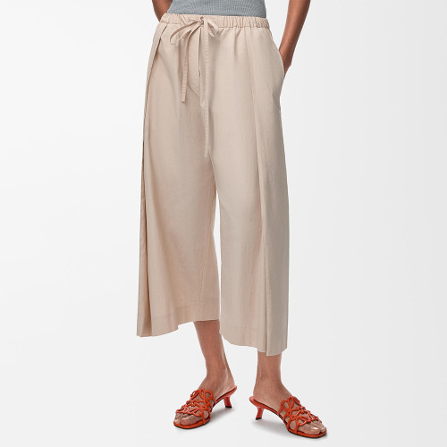 Loewe Cropped Elasticated Trousers in Cotton #384845