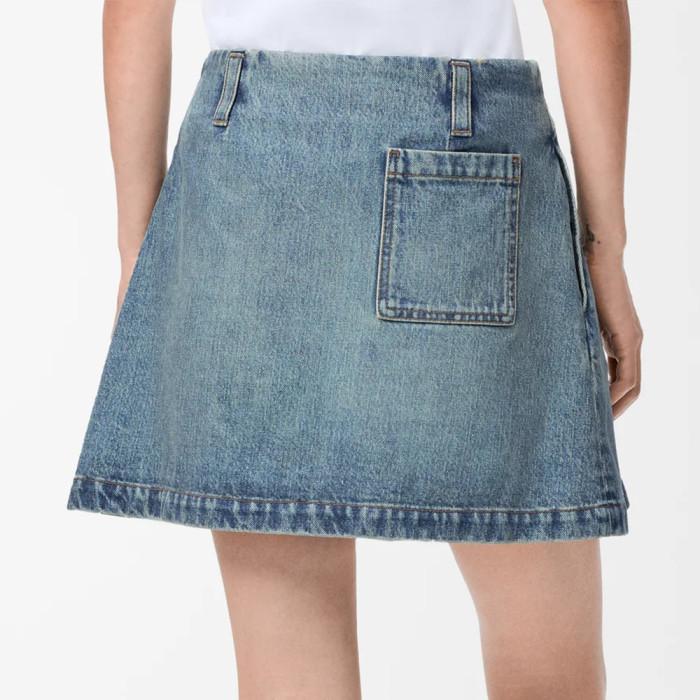 LOEWE  Mini skirt in denim Blue #384852