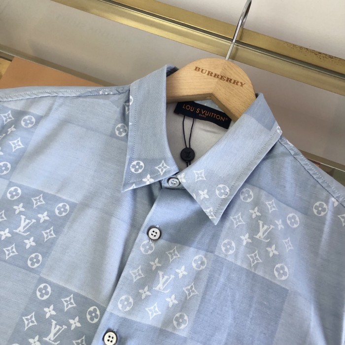 LOUIS VUITTON Patchwork Jacquard Short-Sleeved Shirt #384762