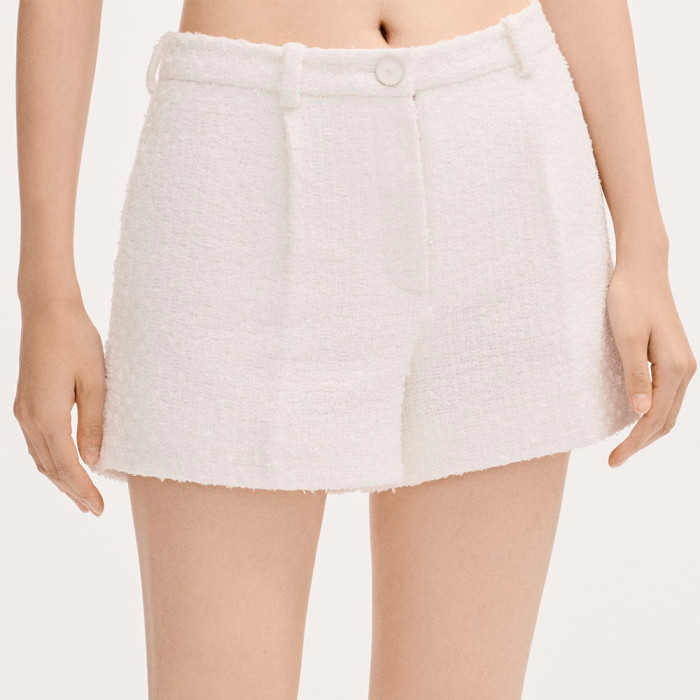 CHANEL Jacket and Shorts Tweed White #384712