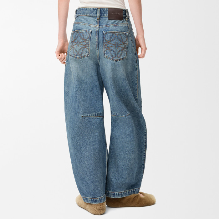 LOEWE  Barrel Jeans in Denim Blue #384843