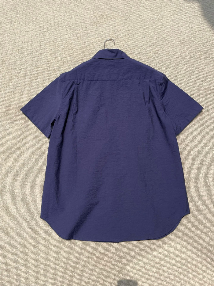 LOEWE Short Sleeve Shirt in Cotton Blend Blue #384842