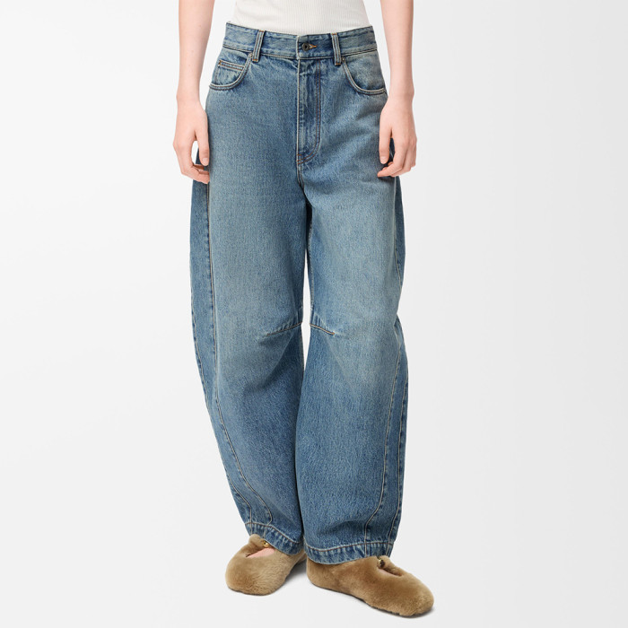 LOEWE  Barrel Jeans in Denim Blue #384843