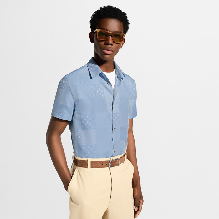 LOUIS VUITTON Patchwork Jacquard Short-Sleeved Shirt #384762