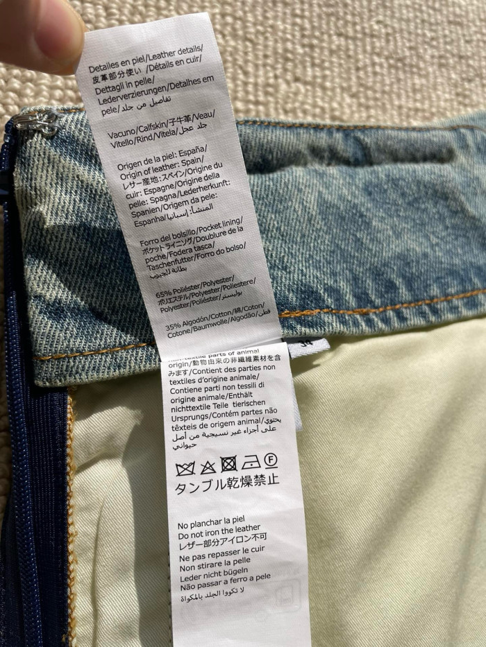 LOEWE  Mini skirt in denim Blue #384852