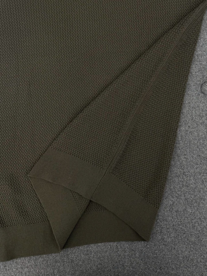 Zegna Dark Taupe Premium Cotton Polo Shirt #384933