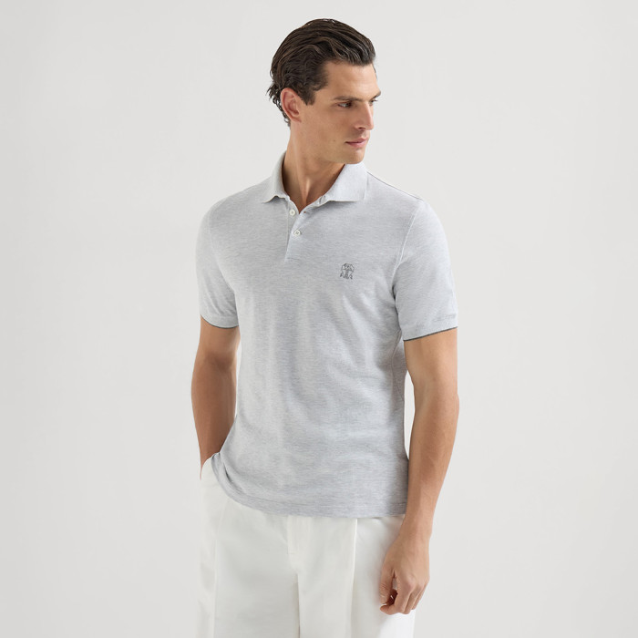Brunello Cucinelli Cotton Piqué Polo Shirt With Logo #384928