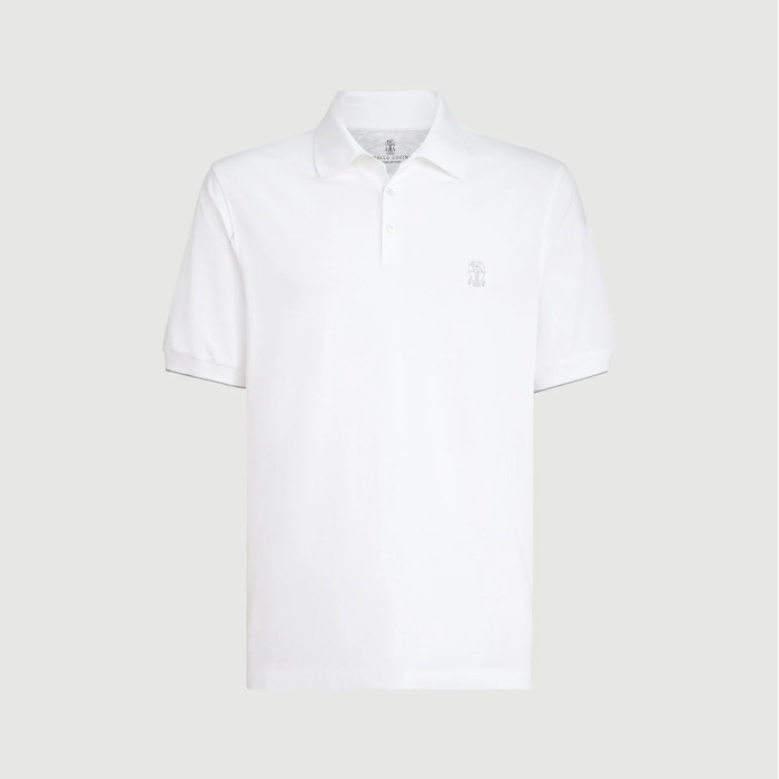 Brunello Cucinelli Cotton Piqué Polo Shirt With Logo #384928