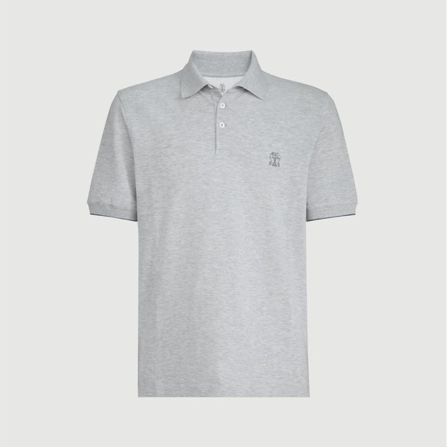 Brunello Cucinelli Cotton Piqué Polo Shirt With Logo #384928