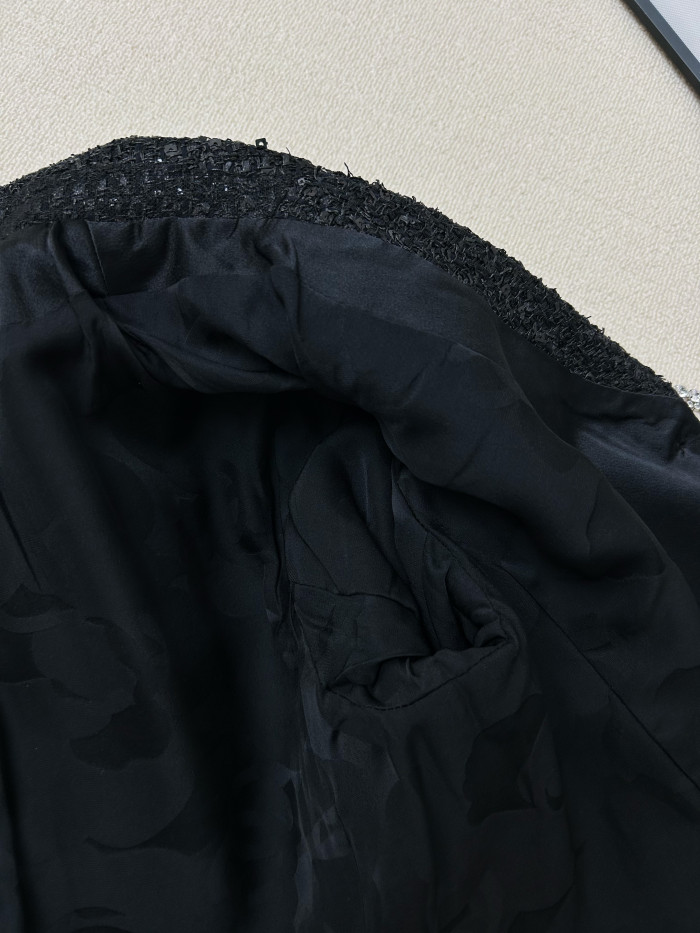 Chanel Suit Collar Irregular Cut Jacket #384941