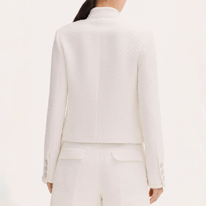 CHANEL Jacket and Shorts Tweed White #384712