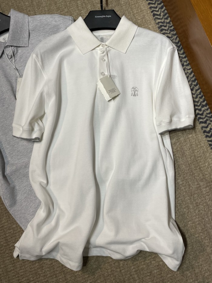Brunello Cucinelli Cotton Piqué Polo Shirt With Logo #384928