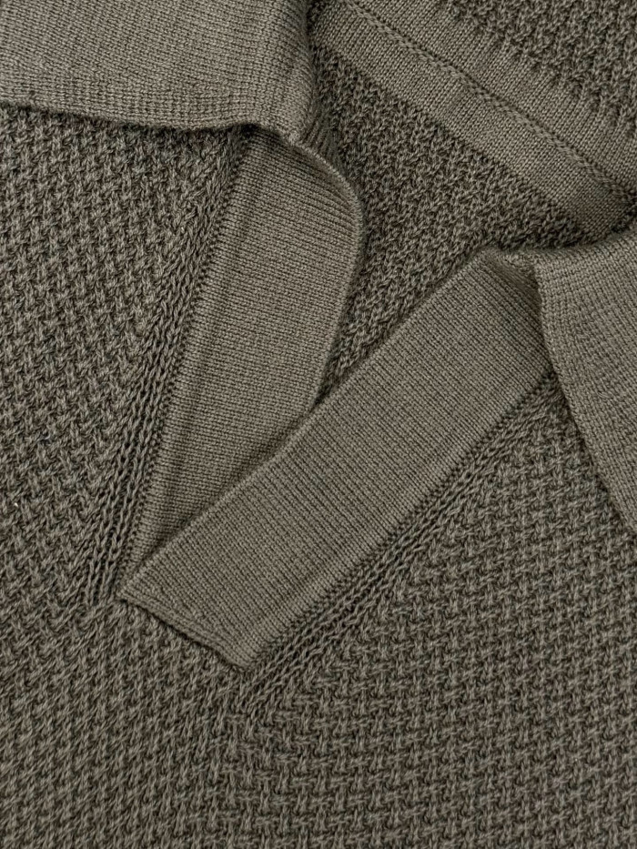 Zegna Dark Taupe Premium Cotton Polo Shirt #384933
