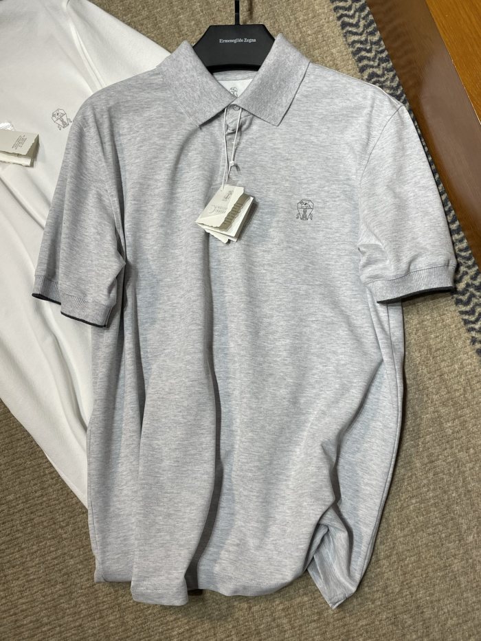 Brunello Cucinelli Cotton Piqué Polo Shirt With Logo #384928