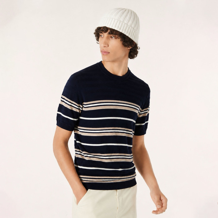 Loro Piana Striped Contrast Knitted T-shirt #384970