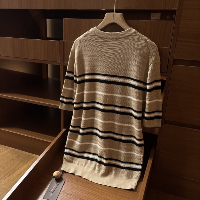 Loro Piana Striped Contrast Knitted T-shirt #384970