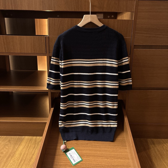 Loro Piana Striped Contrast Knitted T-shirt #384970