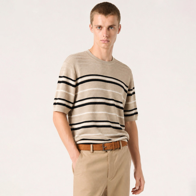 Loro Piana Striped Contrast Knitted T-shirt #384970