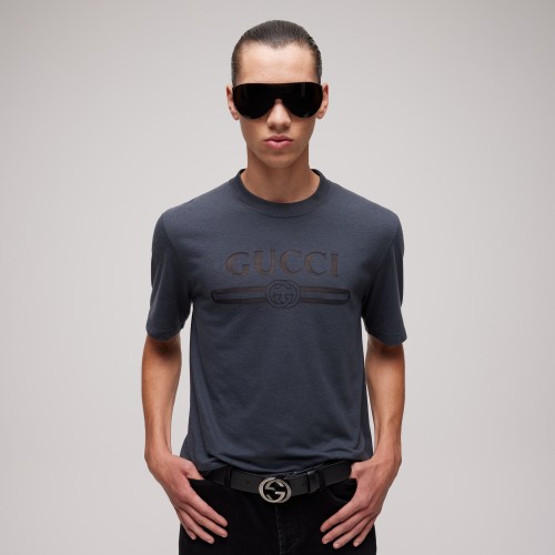 Gucci Cotton Jersey T-shirt With Devoré Detail #384957