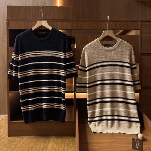 Loro Piana Striped Contrast Knitted T-shirt #384970