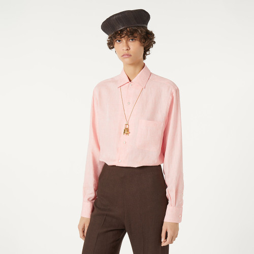 Loro Piana Peach Candle Linen André Shirt and Pants Smart Casual women's shirts Pants #384981