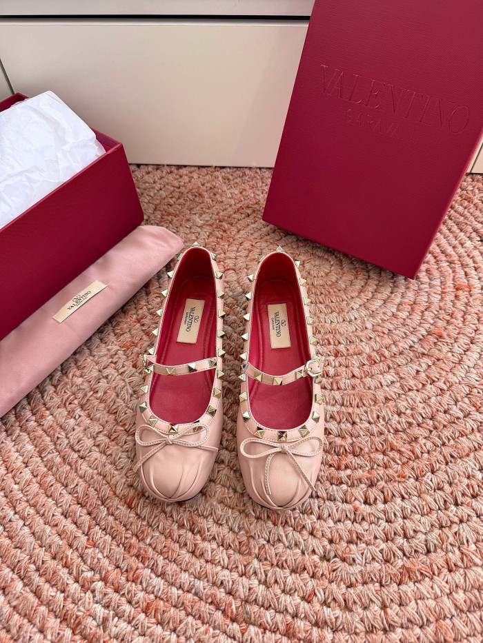 Valentino Mary-jane Rockstud Ballerina In Nappa 05mm for Woman #385077