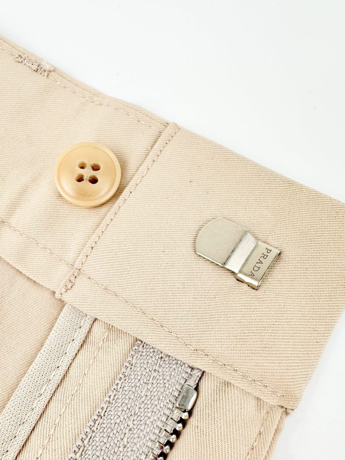 PRADA Sand Beige Cotton Pants #384987