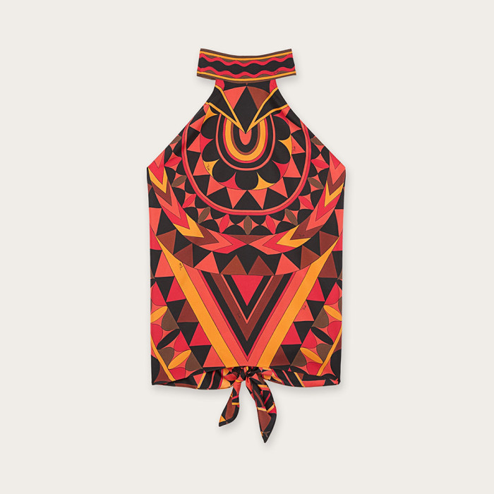 PUCCI Manuba Print Silk Top #384991