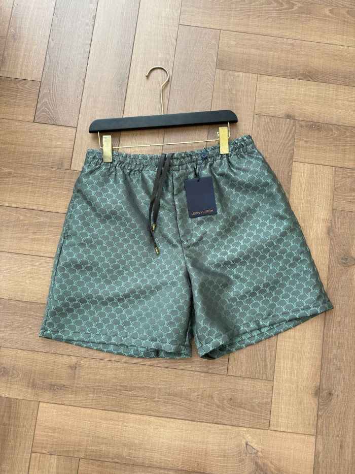 LOUIS VUITTON Short-Sleeved Jacquard Silk-Blend Shirt and Shorts 1AFRMD #385021