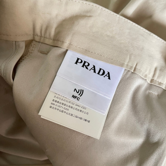 PRADA Sand Beige Cotton Pants #384987