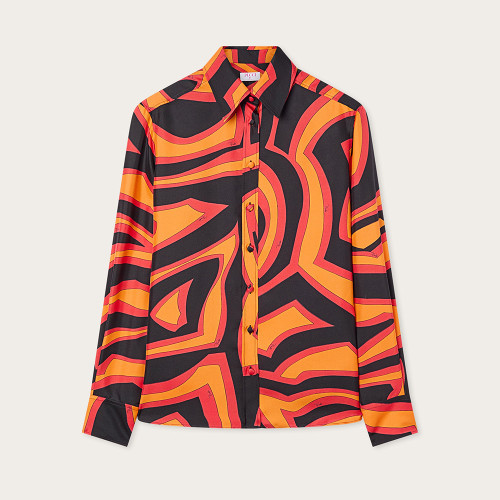 PUCCI Labirinto Print Silk Shirt #384588
