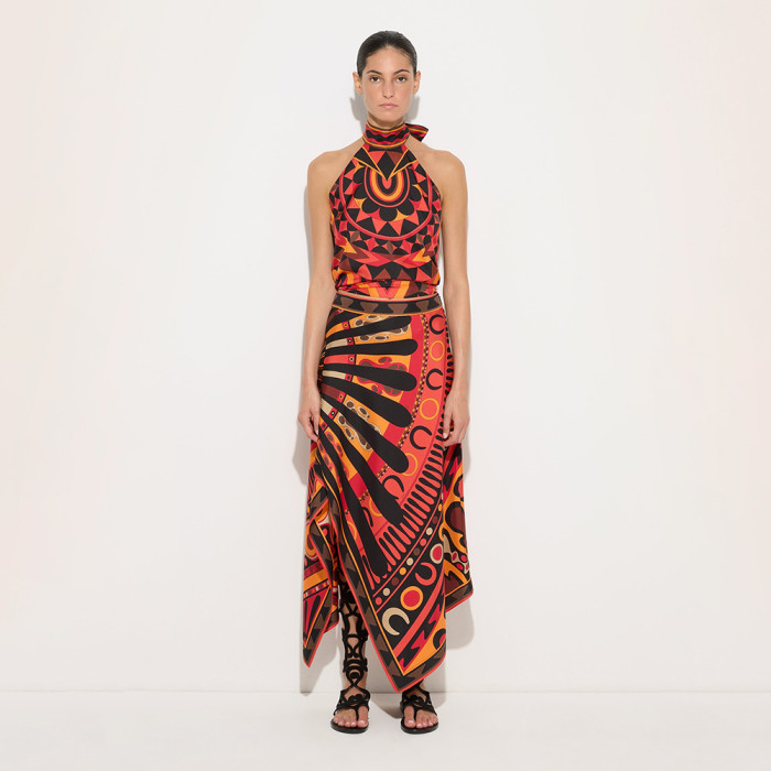 PUCCI Manuba Print Silk Top #384991