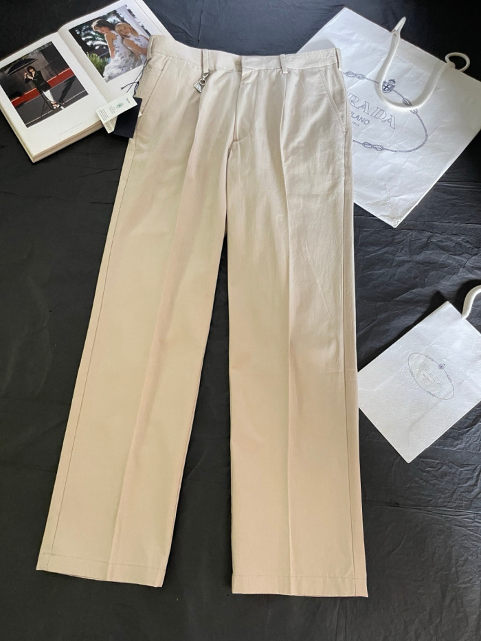 PRADA Sand Beige Cotton Pants #384987