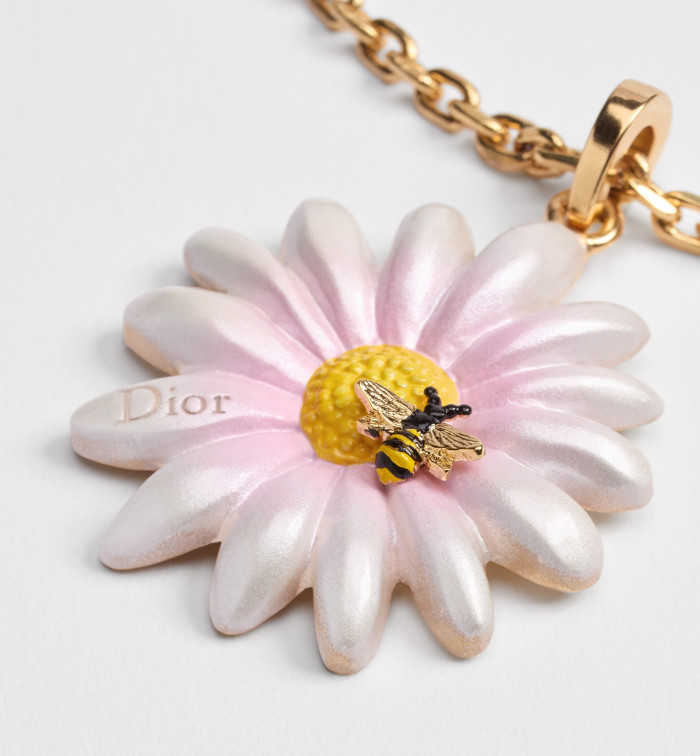 DIOR Dior Daisy Necklace Gold-Finish Metal and Multicolor Lacquer #385052