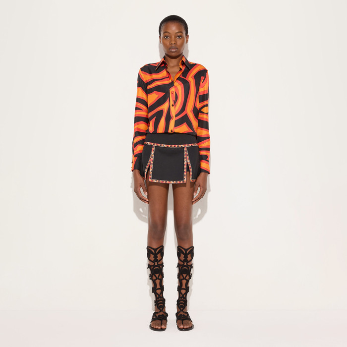 PUCCI Labirinto Print Silk Shirt #384588