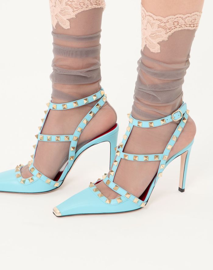 Valentino Rockstud Kidskin Pumps 100mm for Woman #385071