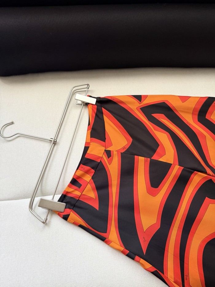 PUCCI Labirinto Print Silk Palazzo Pants #384589