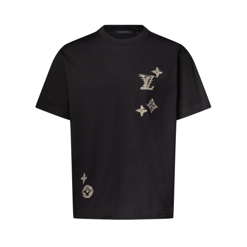 LOUIS VUITTON Embroidered Signature Short-Sleeved T-Shirt #385047
