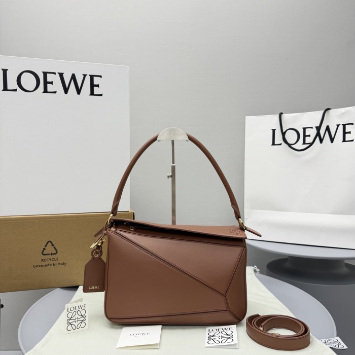 Loewe Medium Featherlight Puzzle Bag in Nappa Lambskin #385118