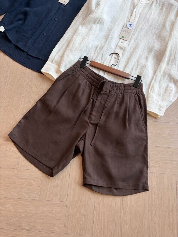 ZEGNA Mulberry Silk Linen Shorts #385175