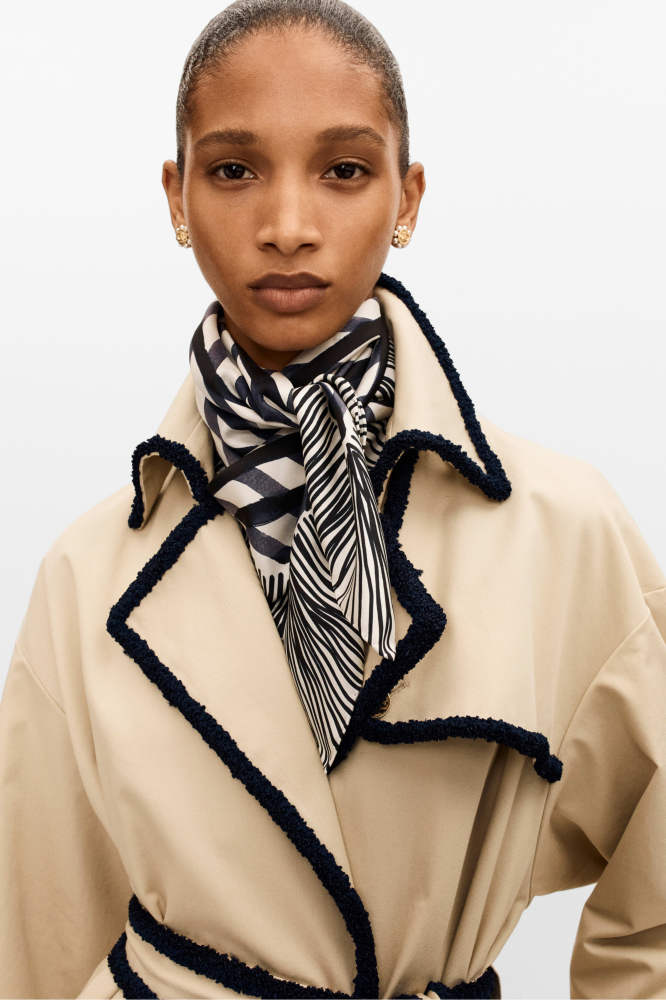 CHANEL Trench Coat Gabardine Beige #385237