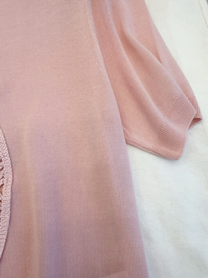 DIOR Top-quality Version Dioriviera Dior Médaillon Short-Sleeved Sweater   Silk Knit  #383108
