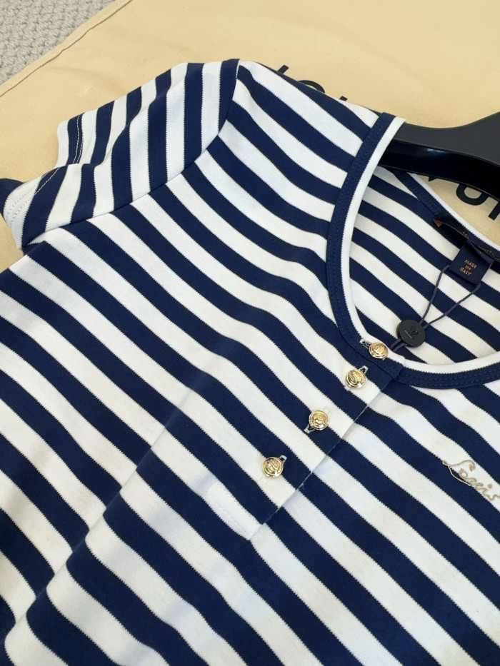LOUIS VUITTON Striped Fitted T-Shirt #385203