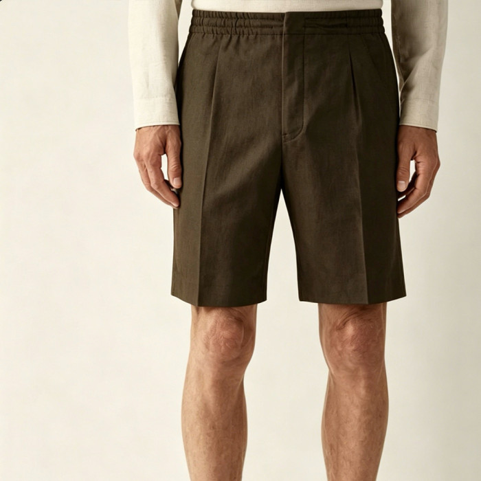 ZEGNA Mulberry Silk Linen Shorts #385175