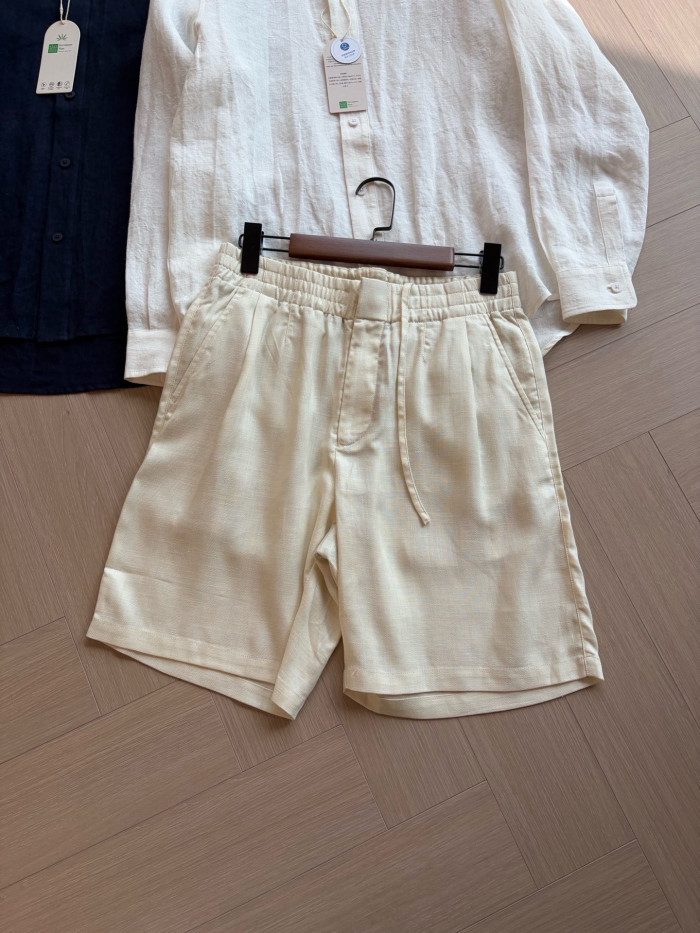 ZEGNA Mulberry Silk Linen Shorts #385175
