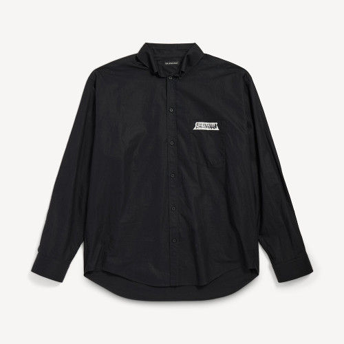 Balenciaga Top-quality Version Masking Tape Long Sleeve Shirt Large Fit #385107