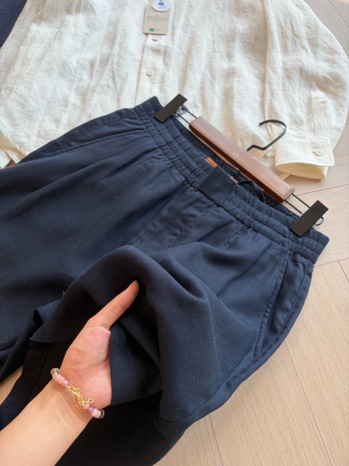 ZEGNA Mulberry Silk Linen Shorts #385175