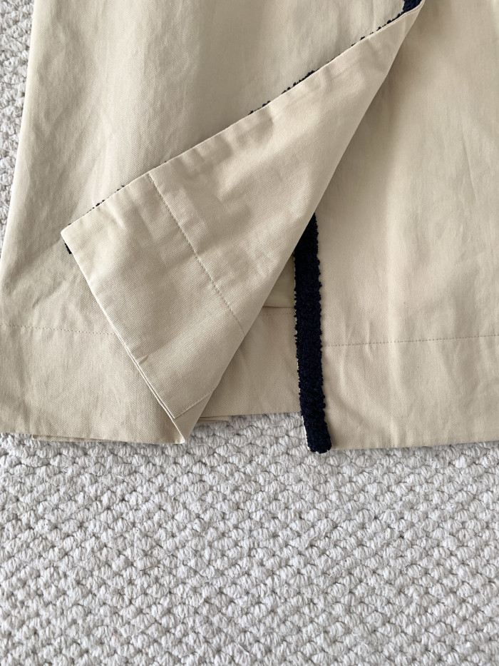 CHANEL Trench Coat Gabardine Beige #385237